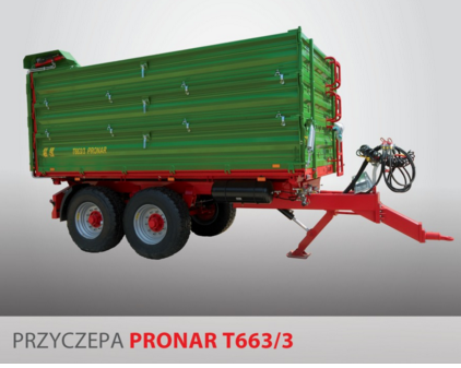 PRONAR Przyczepa MODEL T663/3 i T663/3 SILO 14t